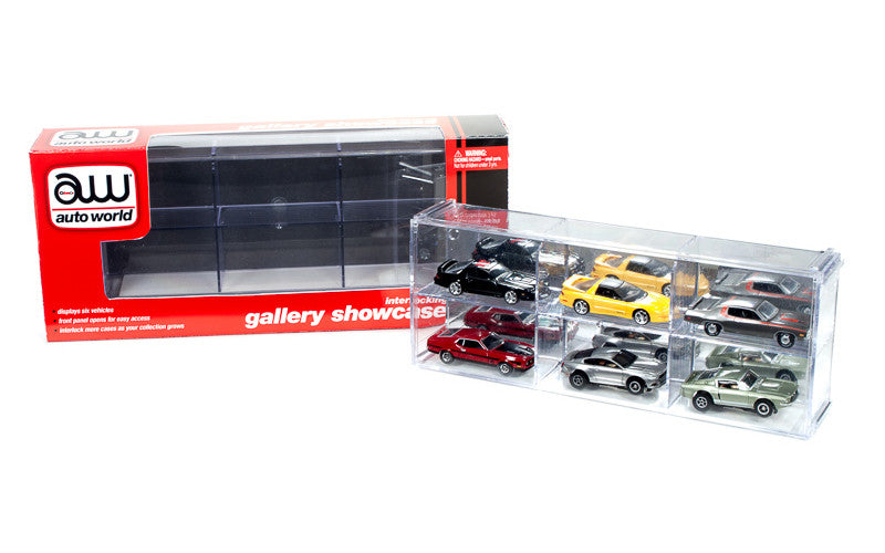 6 Car Interlocking Collectible Display Show Case for 1/64 Scale Model Cars by Auto World LuxuryLifeWay Online Store
