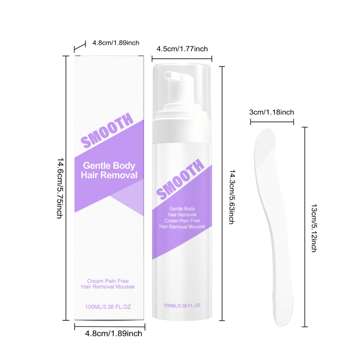 Gentle Soothing Hair Removal Mousse 1 0 0ml Box Tri Light Beauty