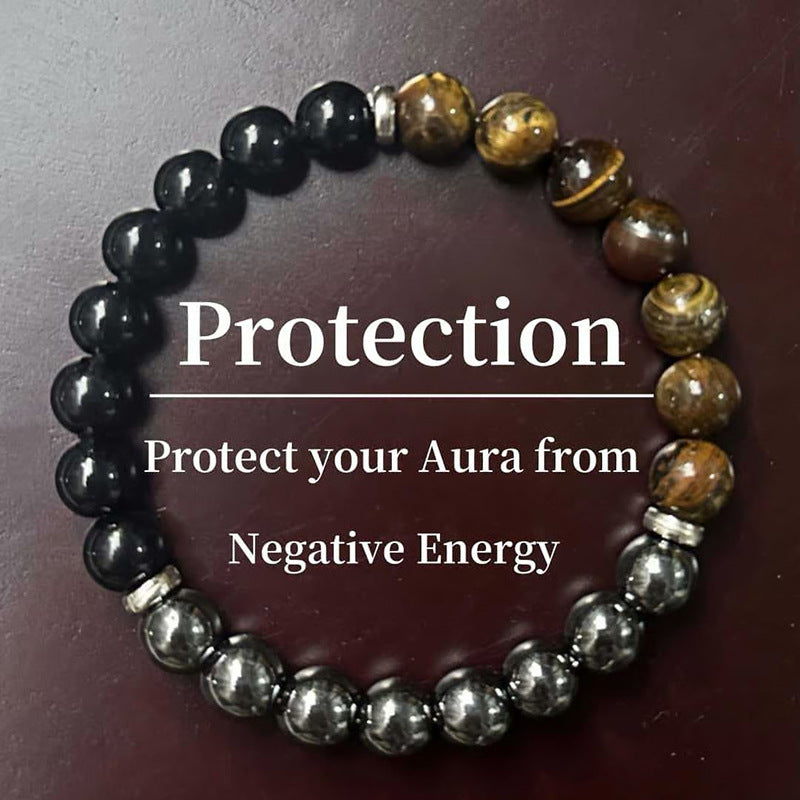 Crystal Tiger Eye Colored Beaded Bracelet LadyShow.Store