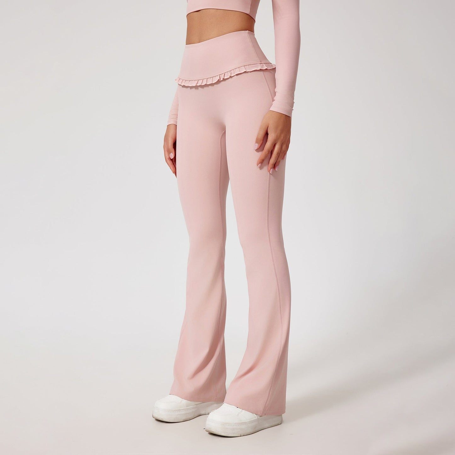 High Waist Hip Lift Lace Nude Feel Yoga Pants Running Fitness LadyShow.Store