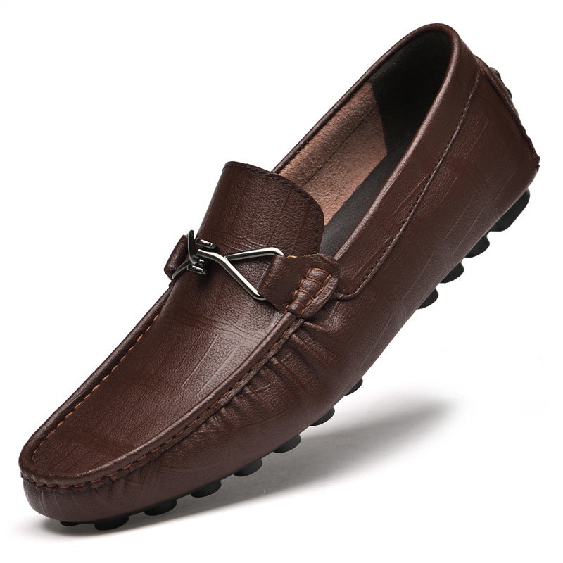 Summer New Leather Shoes Cowhide Gommino Increased 6CM Leisure LadyShow.Store