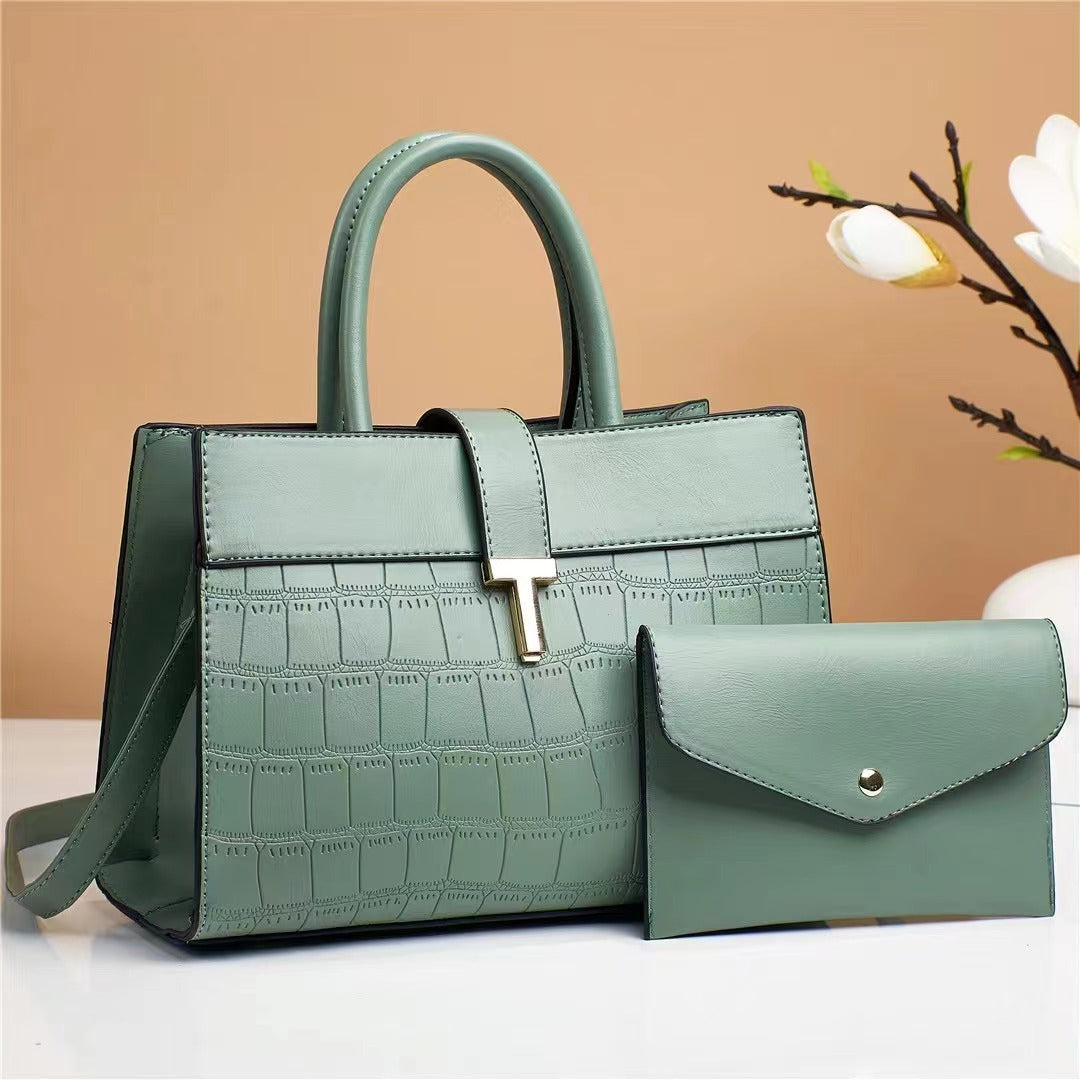Solid Color Fashion Crossbody Bag for Mother and Child Pi-Mart