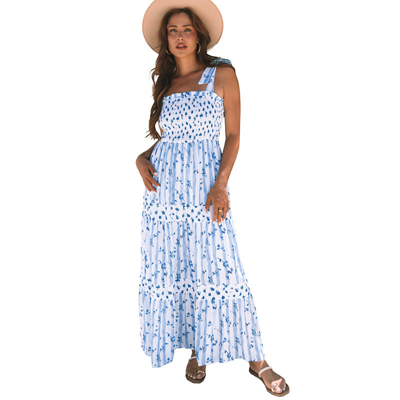 Flower Bundle Sling Dress Women NorixaFashion.com
