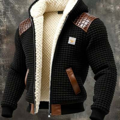 Multicolor Solid-color Printed Digital-print Hooded Jacket LuxuryLifeWay Online Store