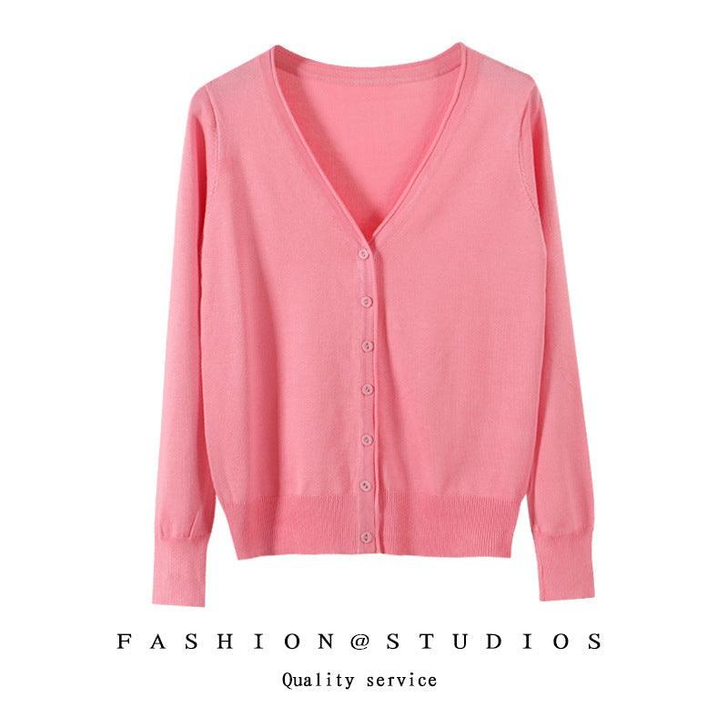 Women's Slim-fit SpringAutumn Plus-size Knitted Cardigan LadyShow.Store