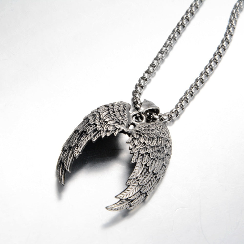 Feather Wings Retro Titanium Steel Personality Punk Necklace LadyShow.Store