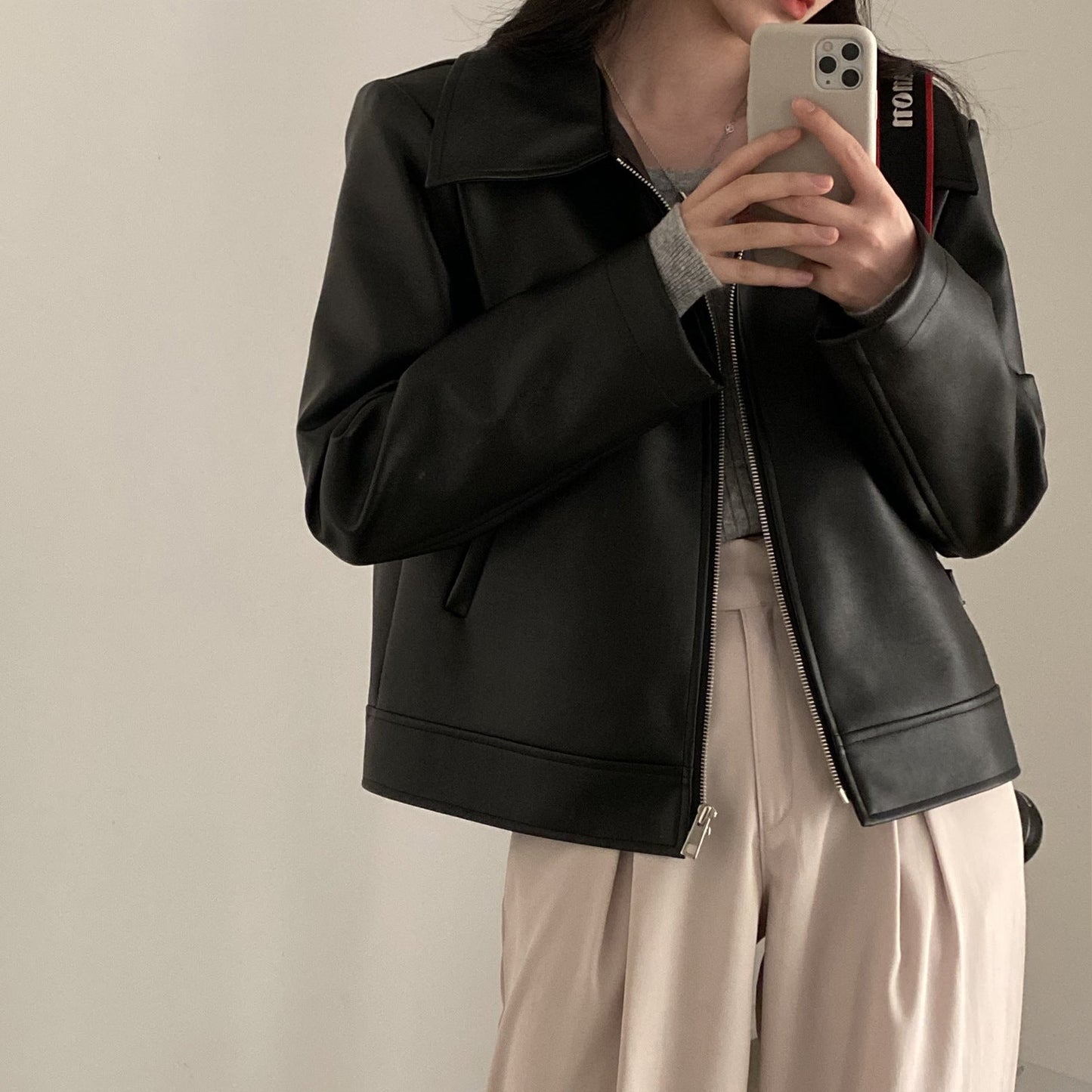 Handsome Cool Girl Versatile Motorcycle Jacket LadyShow.Store