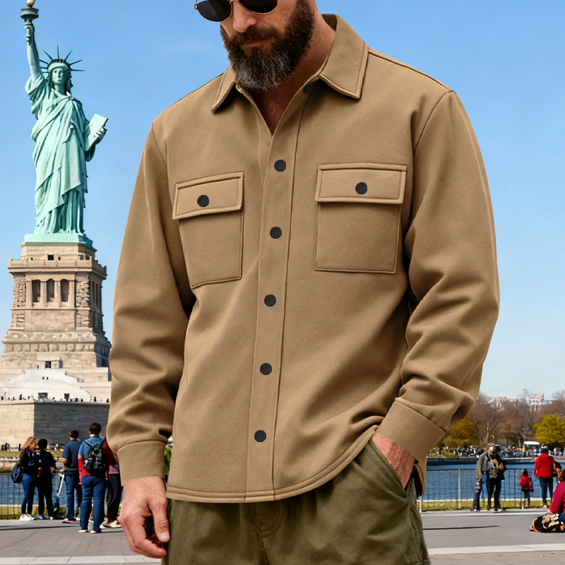 American Heavyweight Loose Fleece-lined Men's Outdoor Workwear Warm Jacket LuxuryLifeWay Online Store