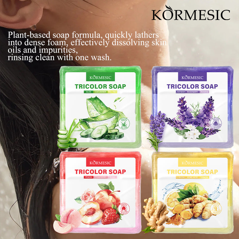 KORMESIC Aloe Vera & Cucumber & Tea Tree Tri-colour Soap FT 120g Tri Light Beauty