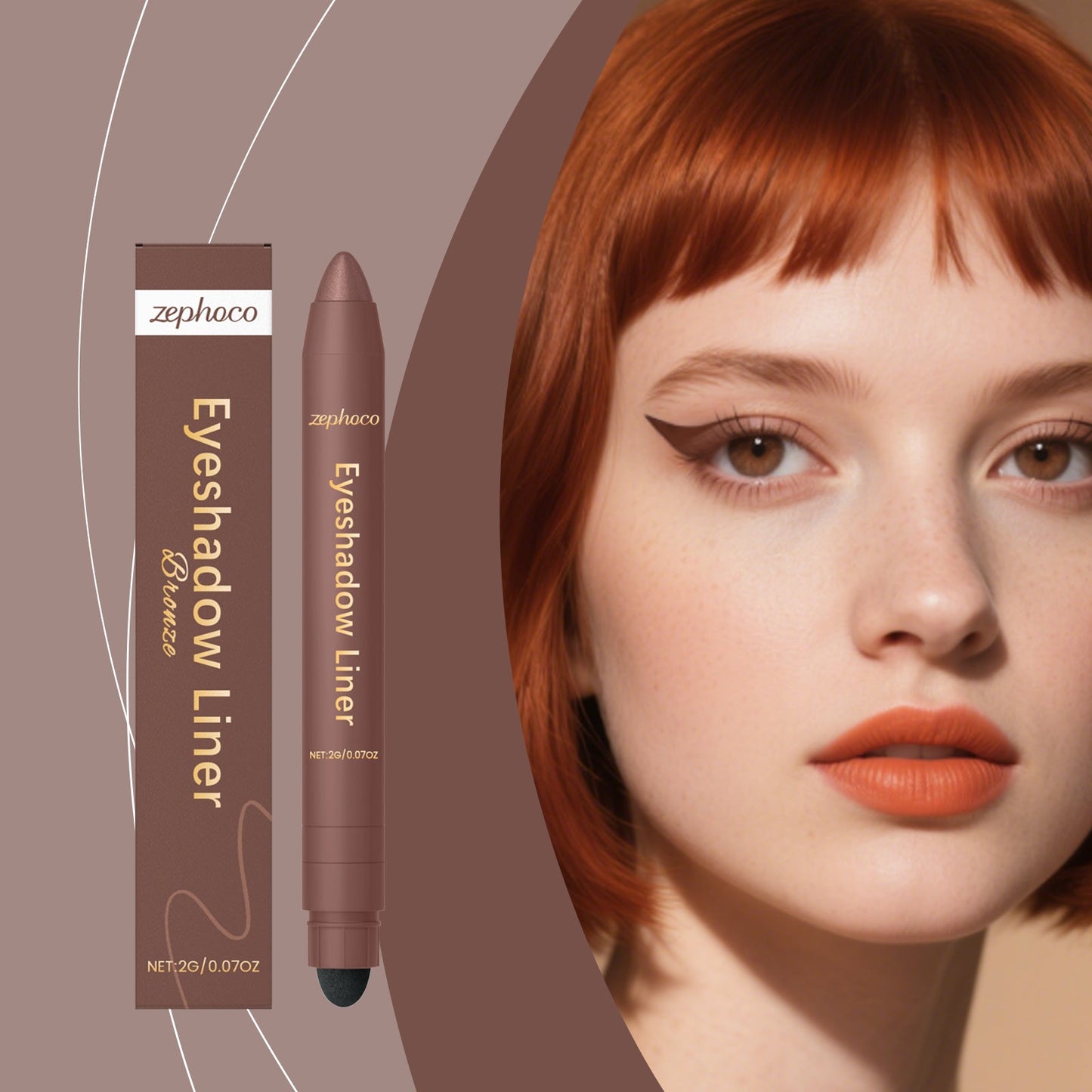 2-in-1 Eyeliner Pen Bronze Tri Light Beauty