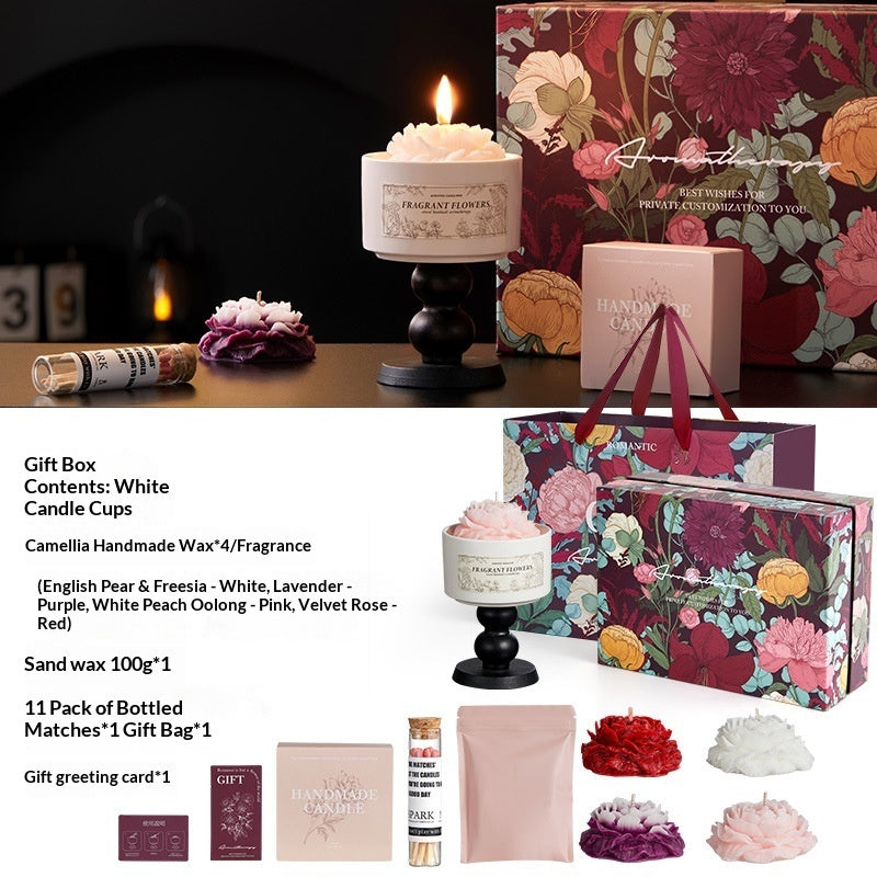 Blossom Tales Creative Valentines Day Aromatherapy Candle Gift Set LadyShow.Store