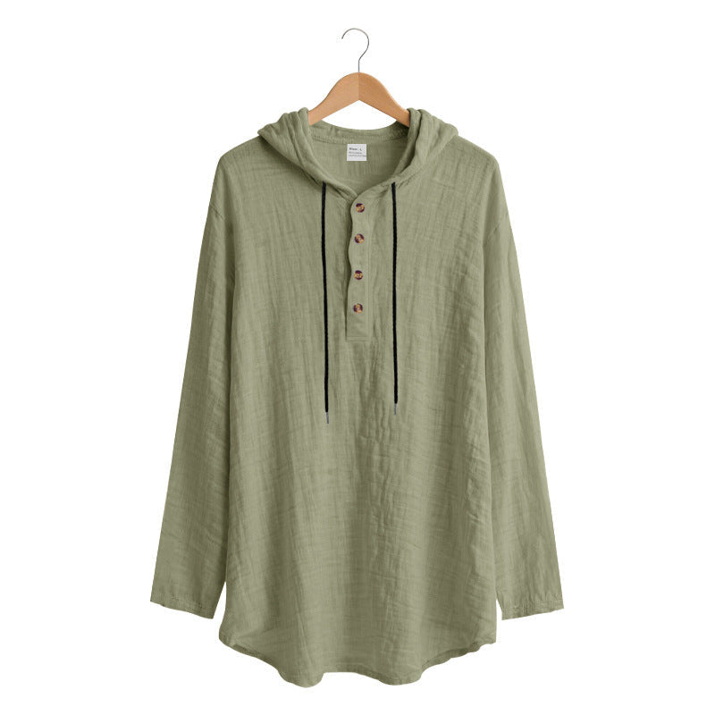 New Wish Cotton Linen Shirt Hooded Sweater Long Sleeve Hooded Casual Daily Clothing NorixaFashion.com