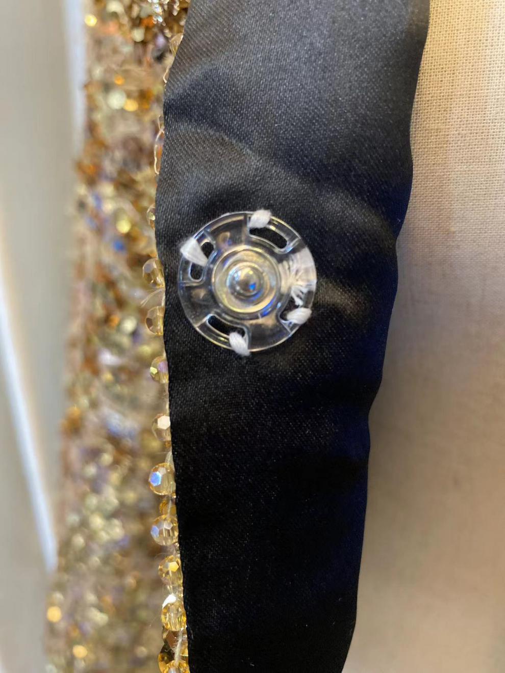 Gold Sequins Light Luxury Heavy Industry Advanced Ladies Fashion French Coat Best YouTube Store