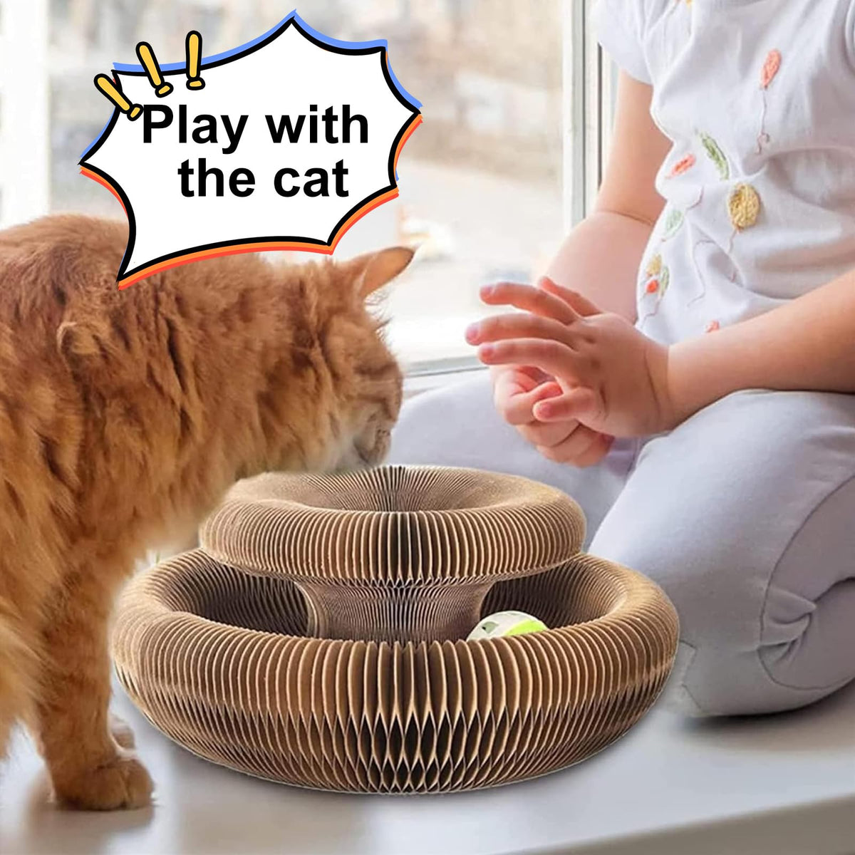Cat Accordion Cat Toy Kitty Kurlz Cat Toy Ball Scratch Pad Magic Organ Cat Scratching Board Cat Scratcher Pets Fashion
