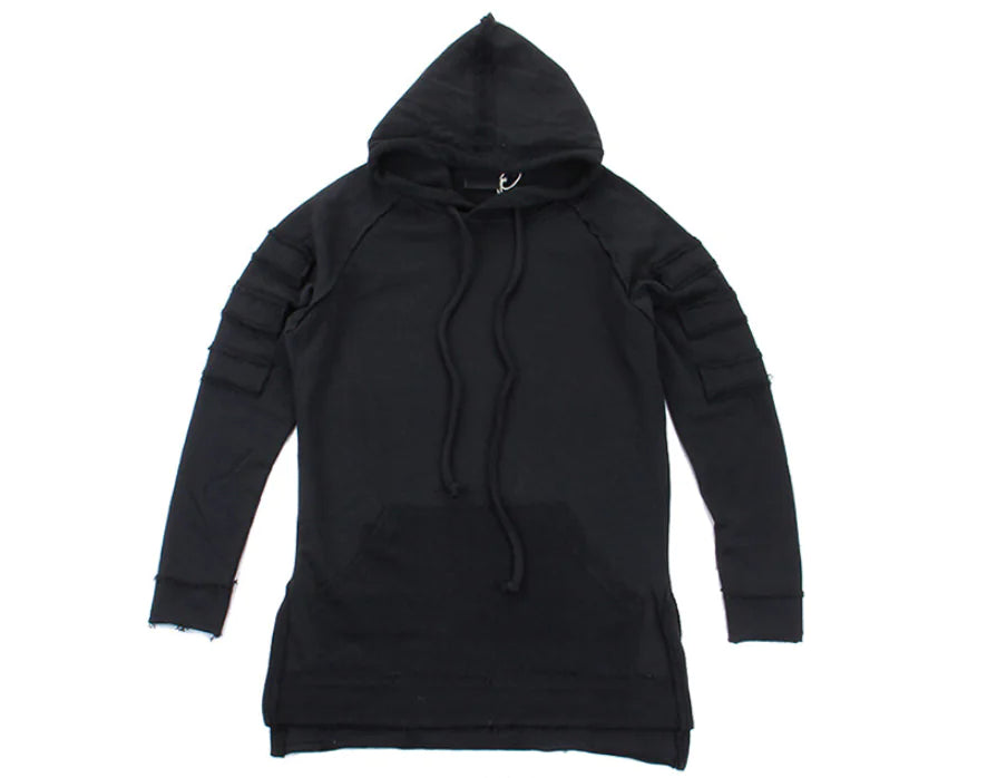 Long Hoodie, Hip Hop Hoodie, Outerwear Sweatshirt