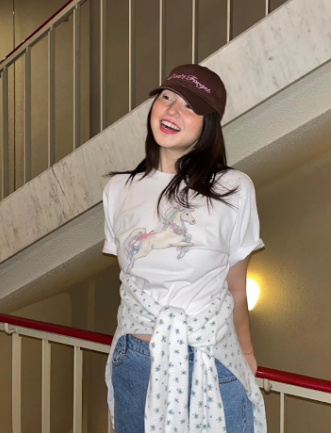 Korean Style Unicorn Print Short Sleeve T-Shirt Pi-Mart