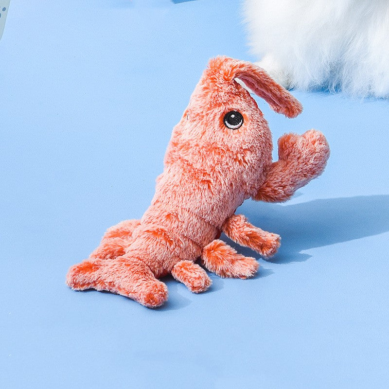 Pet Toys Electric Jumping Shrimp USB Charging Simulation Lobster Funny Cat Plush Pets Toy Pets Fashion