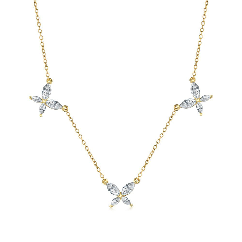 S925 Sterling Silver Butterfly Necklace LadyShow.Store