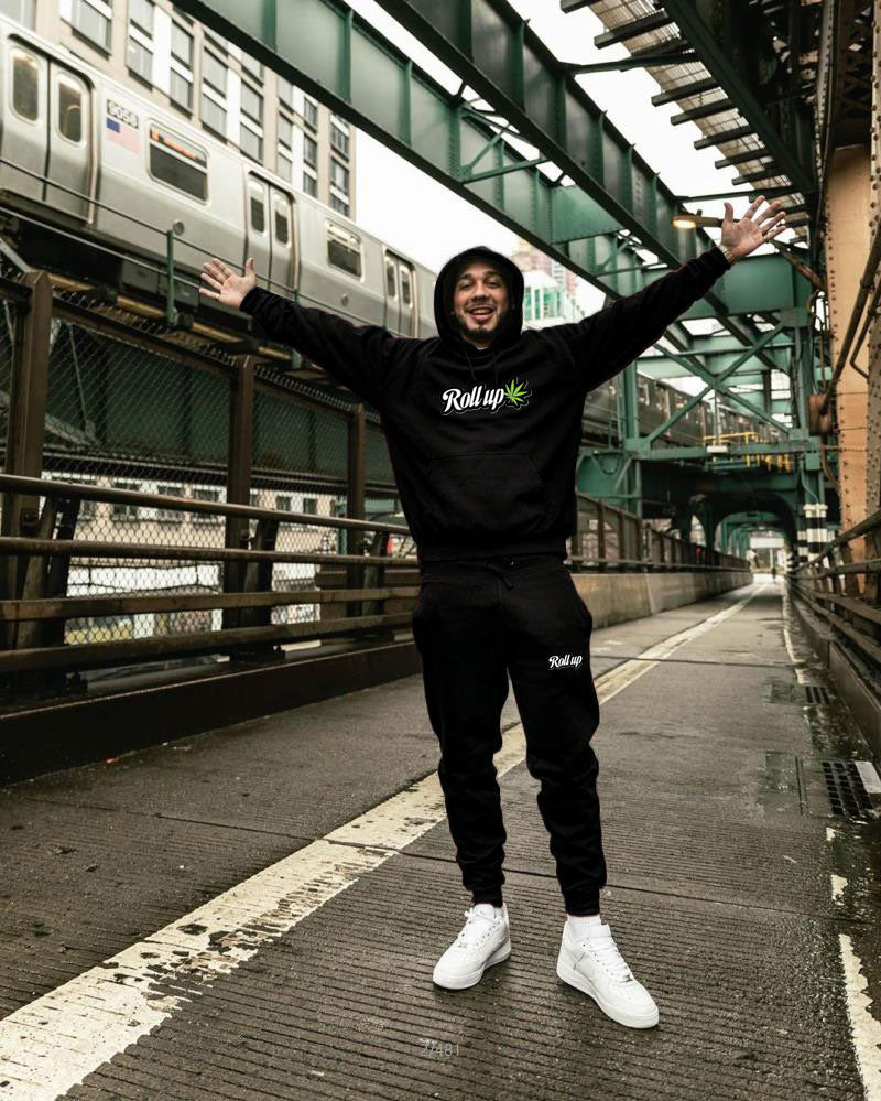 Fashion Letter Print Hooded Sweatshirt Set