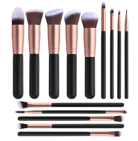 14pcs Wood Handle Makeup Brush Set LadyShow.Store