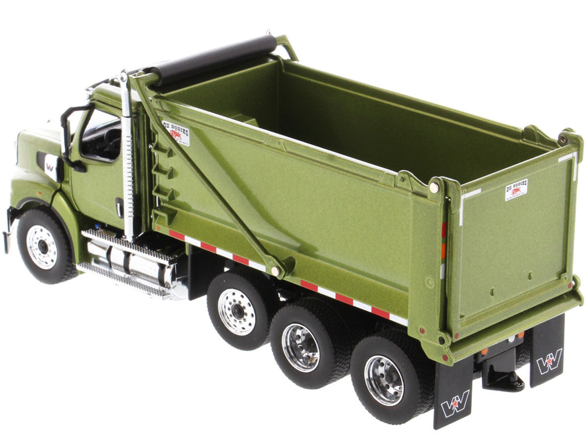 Western Star 49X SBFA OX Bodies Stampede Dump Truck Olive Green Metallic "Transport Series" 1/50 Diecast Model by Diecast Masters LuxuryLifeWay Online Store