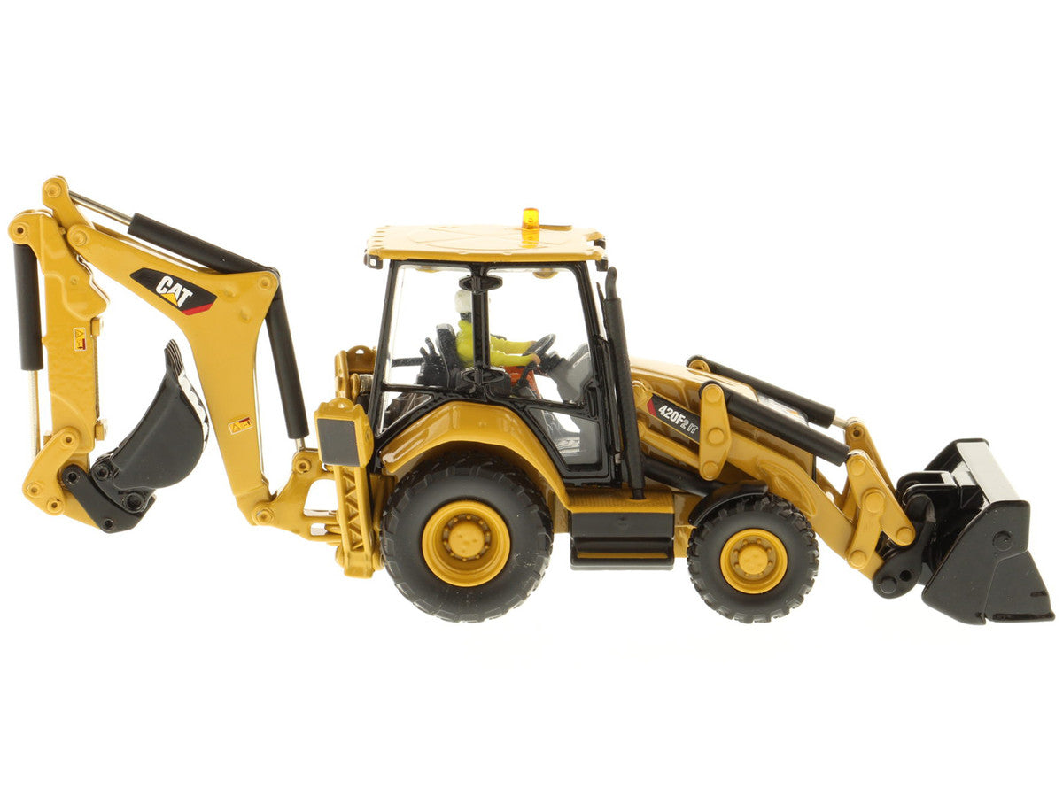 CAT Caterpillar 420F2 IT Backhoe Loader with Operator "High Line Series" 1/50 Diecast Model by Diecast Masters LuxuryLifeWay Online Store