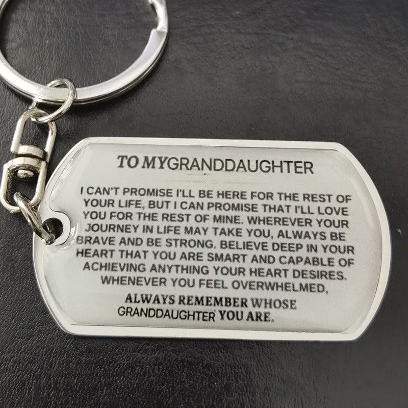To My Badass Metal Keychains LadyShow.Store