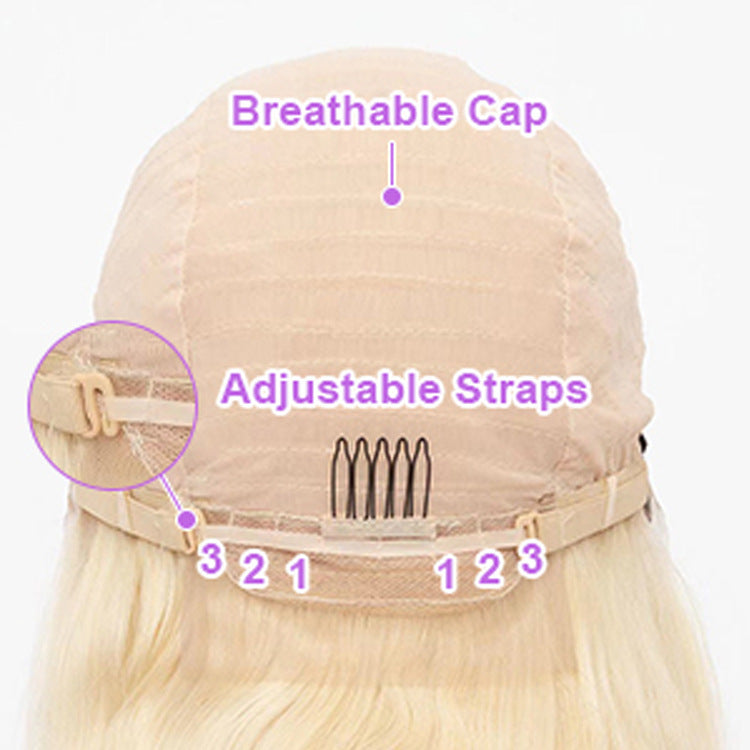 Former LACE Head Cap LACE FRONTAL WIG13x4 Straight 613 BLONDE Straight Hair LuxuryLifeWay Online Store