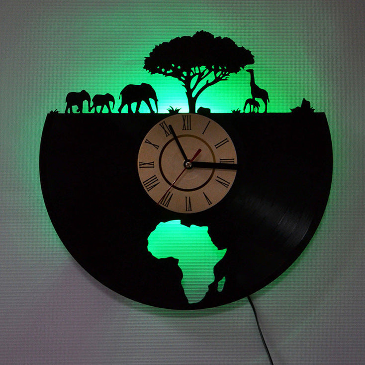 Vinyl Record Light Wall Wall Creative Vinyl Clock Night Light PearlNestDecor.com