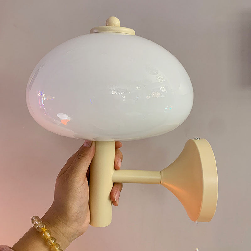 Small Mushroom Wall Lamp Retro Decor Living Room Bedroom Bedside PearlNestDecor.com