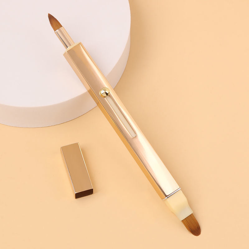 Portable Retractable Nylon Lip Brush Makeup