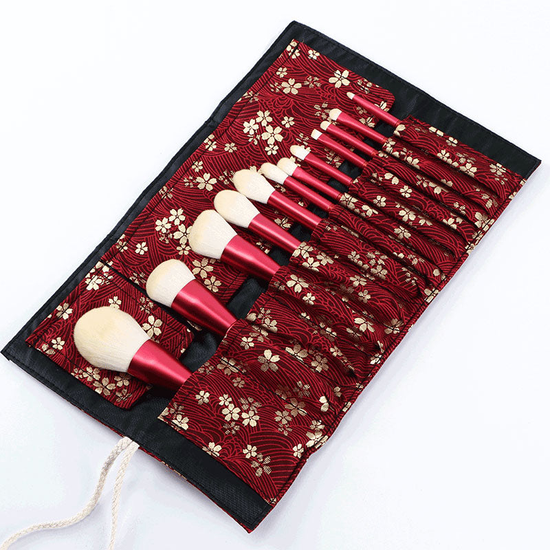 Retro Cosmetic Pen And Brush Storage Bag