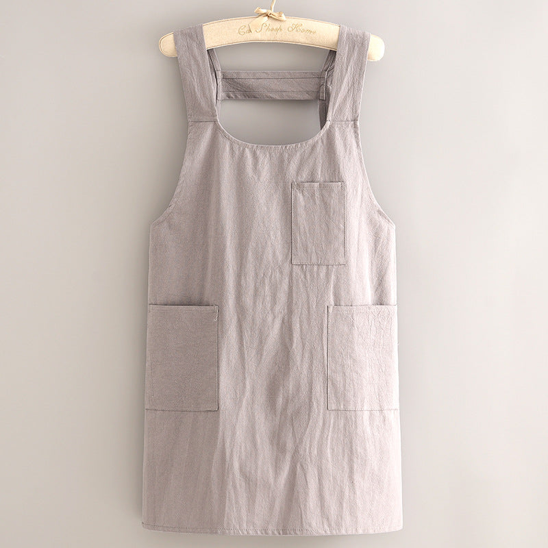 Canvas Breathable Cotton Linen Apron Household Kitchen Antifouling Wear-resistant PearlNestDecor.com
