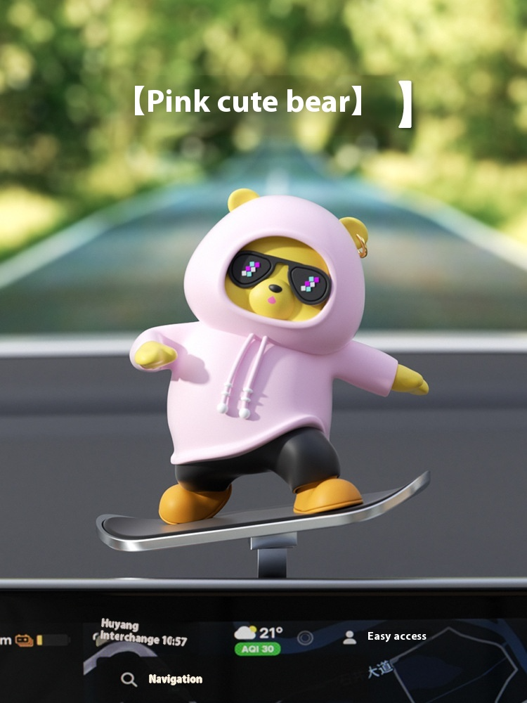 Cartoon Bear Car Skateboard Pi-Mart
