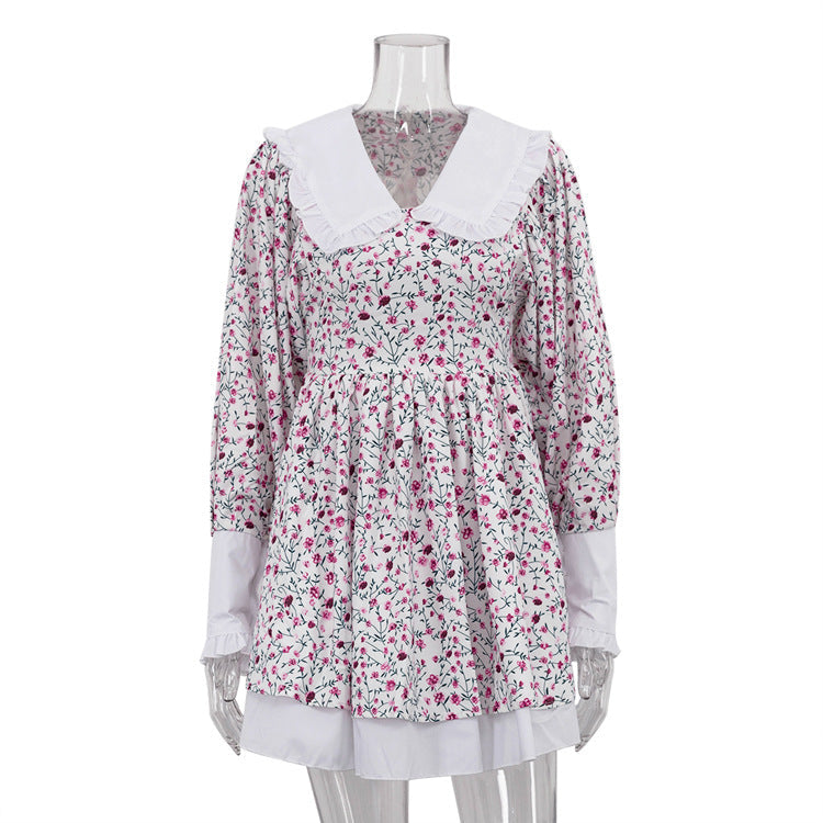 Printed Elegant Short Dress For Women NorixaFashion.com