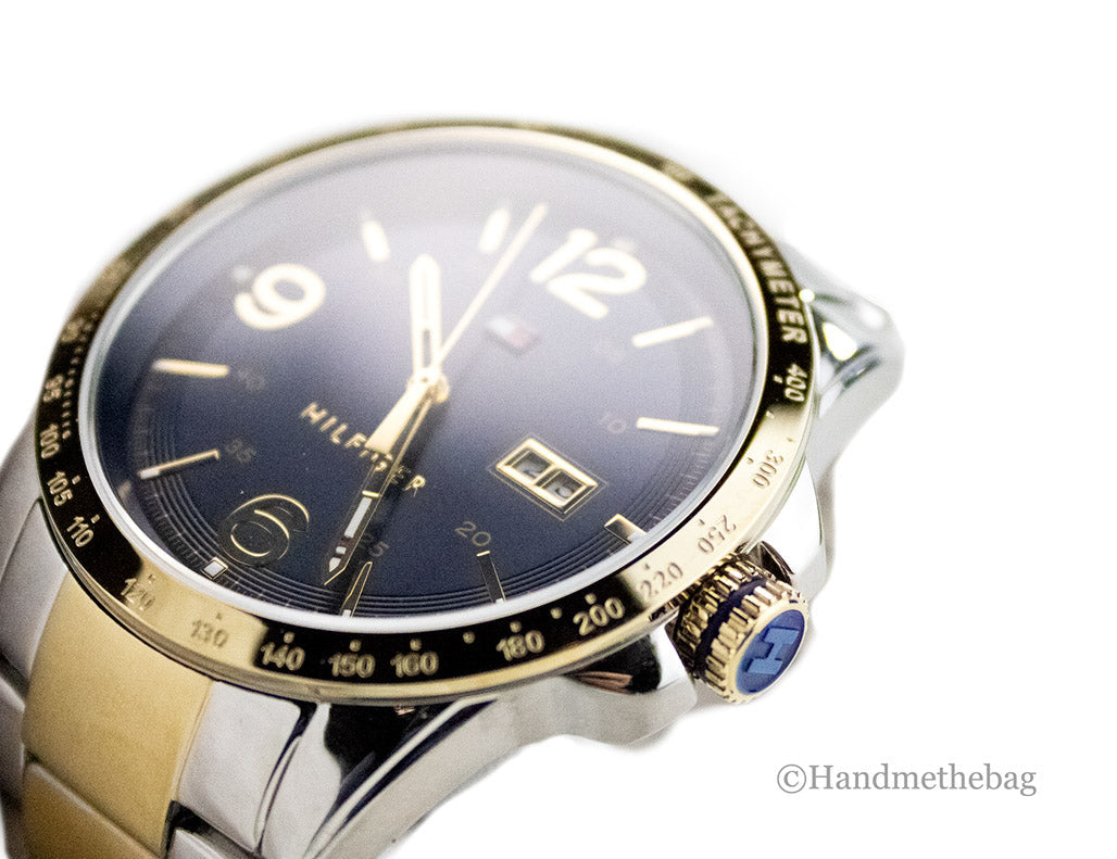 Tommy Hilfiger Ken Two-Tone Stainless Steel Navy Dial Watch LadyShow.Store