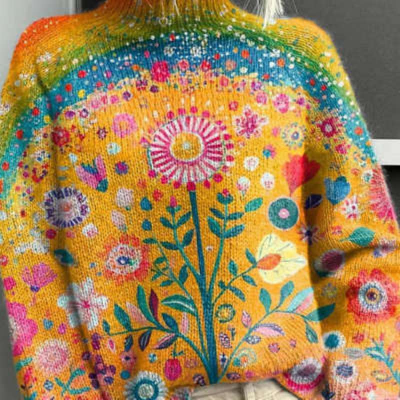 Women's Woolen Sweater Fashion High Collar Sweater LadyShow.Store