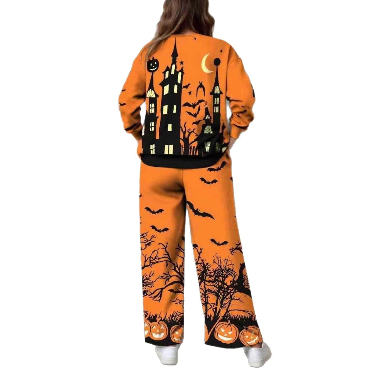 Halloween Christmas Eve Printed Two-piece Suit Pack LadyShow.Store
