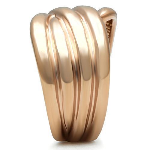 GL205 - IP Rose Gold(Ion Plating) Brass Ring with No Stone LuxuryLifeWay Online Store