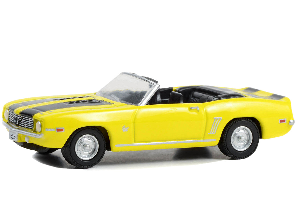 1969 Chevrolet Camaro SS Convertible Yellow with Black Stripes "17th Annual Woodward Dream Cruise Featured Heritage Vehicle" (2011) "Woodward Dream Cruise" Series 1 1/64 Diecast Model Car by Greenlight LuxuryLifeWay Online Store