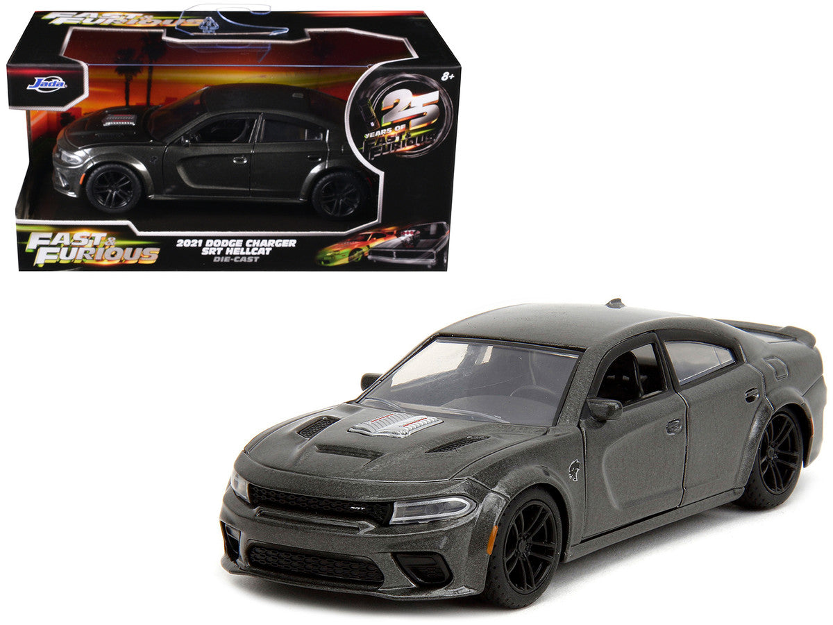 2021 Dodge Charger SRT Hellcat Gray Metallic "Fast X" (2023) Movie "Fast & Furious" Series 1/32 Diecast Model Car by Jada LuxuryLifeWay Online Store