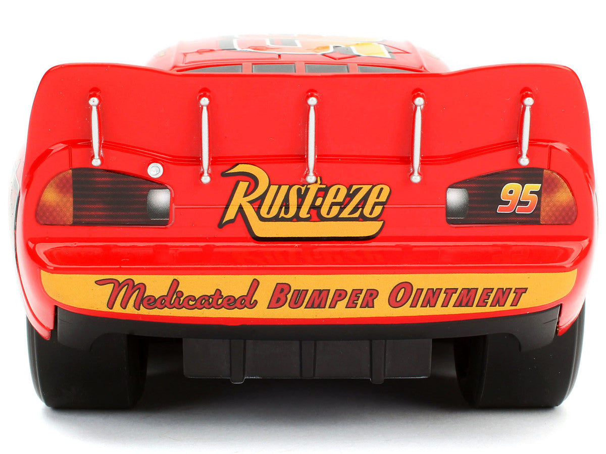 Lightning McQueen #95 Red with Extra Wheels Disney & Pixar "Cars" Movie "Hollywood Rides" Series Diecast Model Car by Jada LuxuryLifeWay Online Store