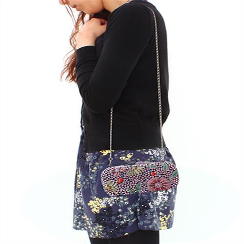 LO2374 - Ruthenium White Metal Clutch with Top Grade Crystal in Multi Color LuxuryLifeWay Online Store
