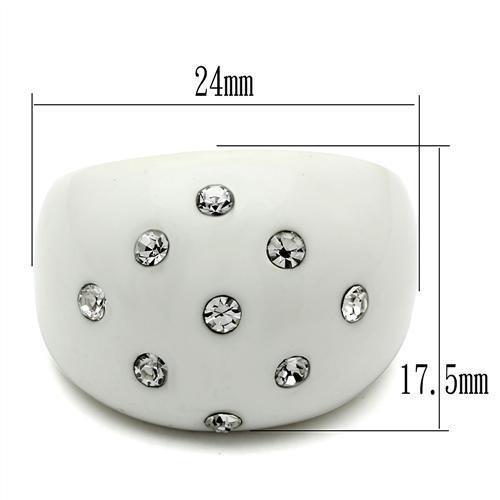 LO2389 - Resin Ring with Synthetic Synthetic Stone in Multi Color LuxuryLifeWay Online Store