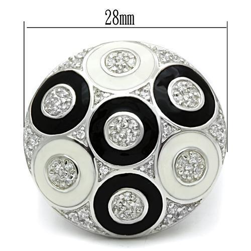 LOS541 - Silver 925 Sterling Silver Ring with AAA Grade CZ in Clear LuxuryLifeWay Online Store