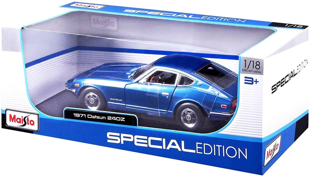 1971 Datsun 240z Blue Metallic 1/18 Diecast Model Car by Maisto LuxuryLifeWay Online Store