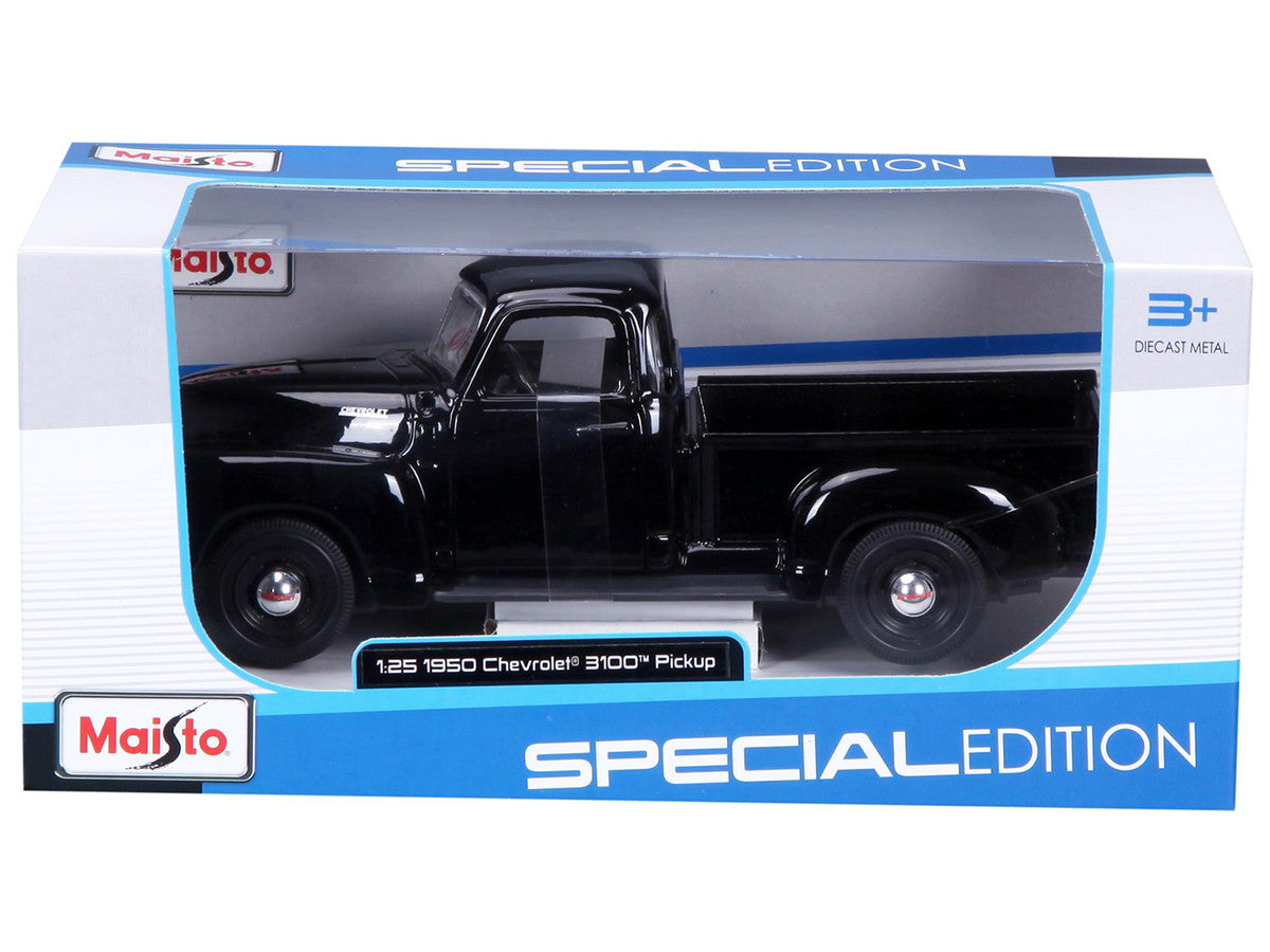 1950 Chevrolet 3100 Pickup Truck Black 1/25 Diecast Model Car by Maisto LuxuryLifeWay Online Store