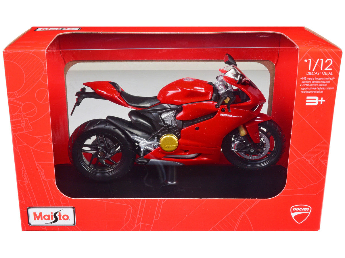 Ducati 1199 Panigale Red with Stand 1/12 Diecast Motorcycle Model by Maisto LuxuryLifeWay Online Store