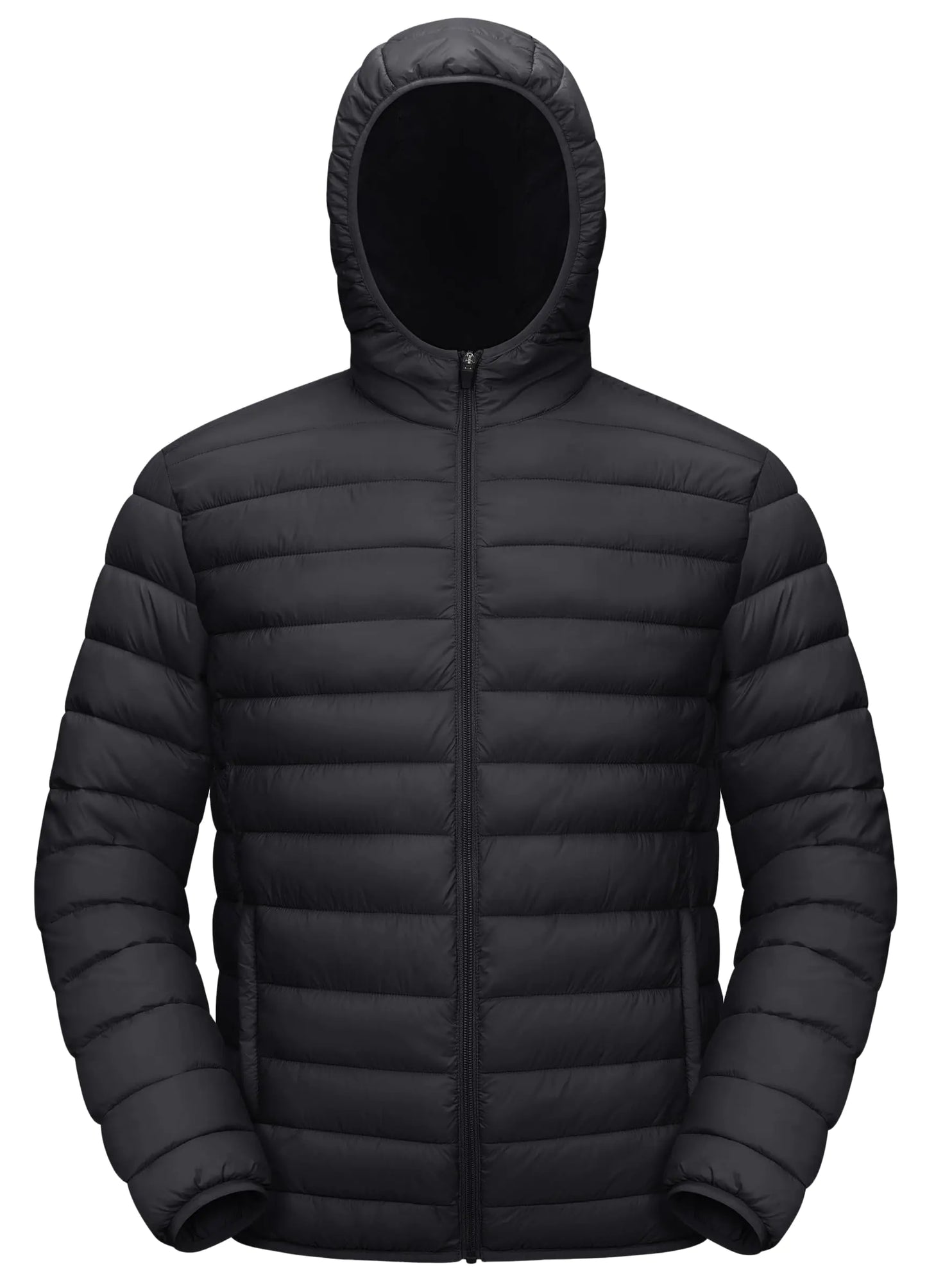 TACVASEN Mens Water-Repellent Jacket Lightweight Jacket Packable Jacket Puffer Jacket Hooded Down Jacket Windbreaker Jacket Quilted Jacket