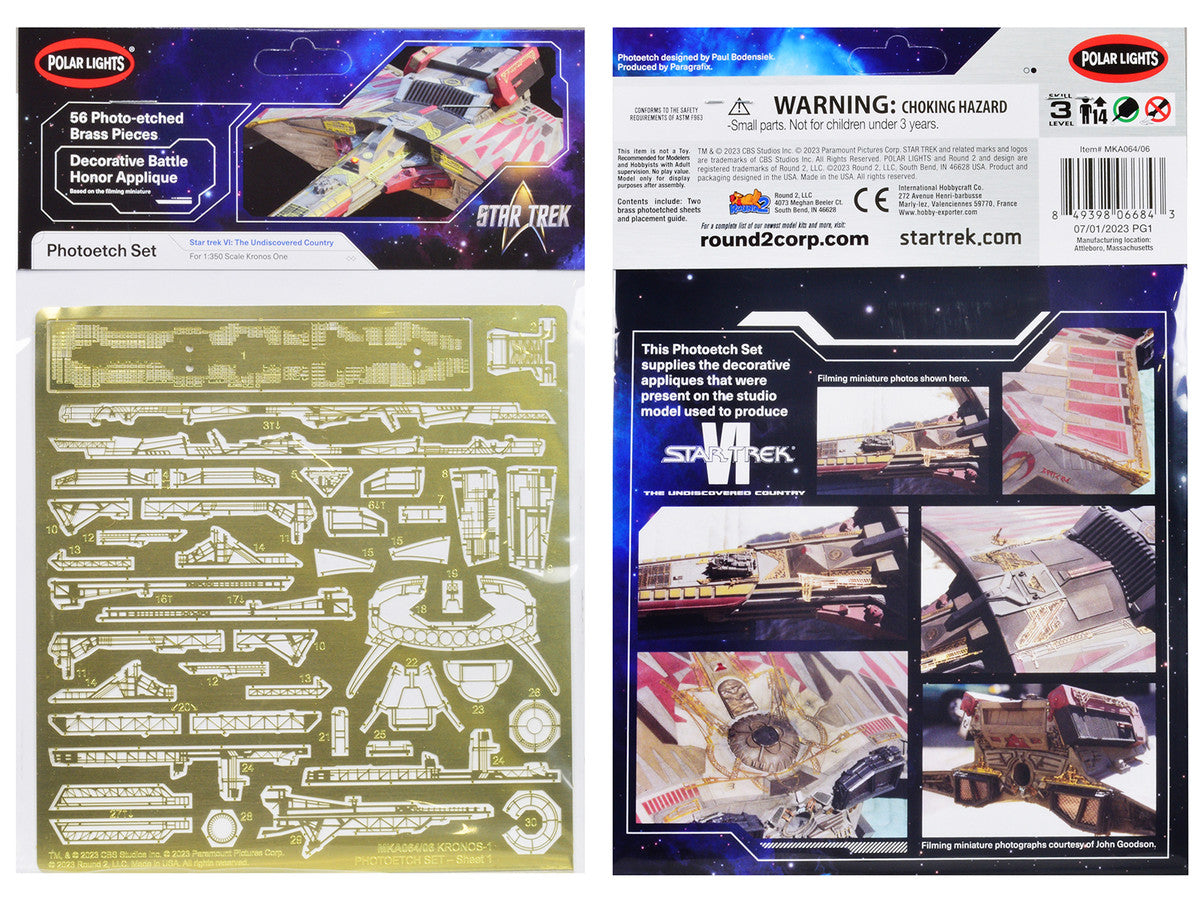 Photoetch Set for Klingon Kronos One Spaceship "Star Trek VI: The Undiscovered Country" (1991) Movie 1/350 Scale by Polar Lights LuxuryLifeWay Online Store